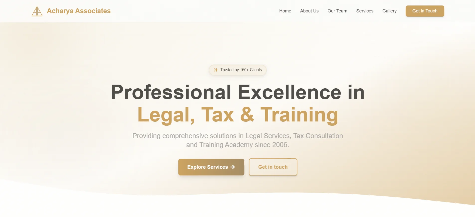 Acharya Associates — Homepage