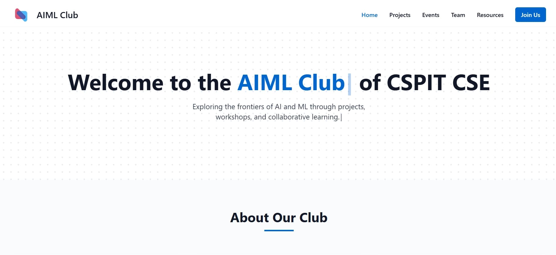 AIML Club — Homepage