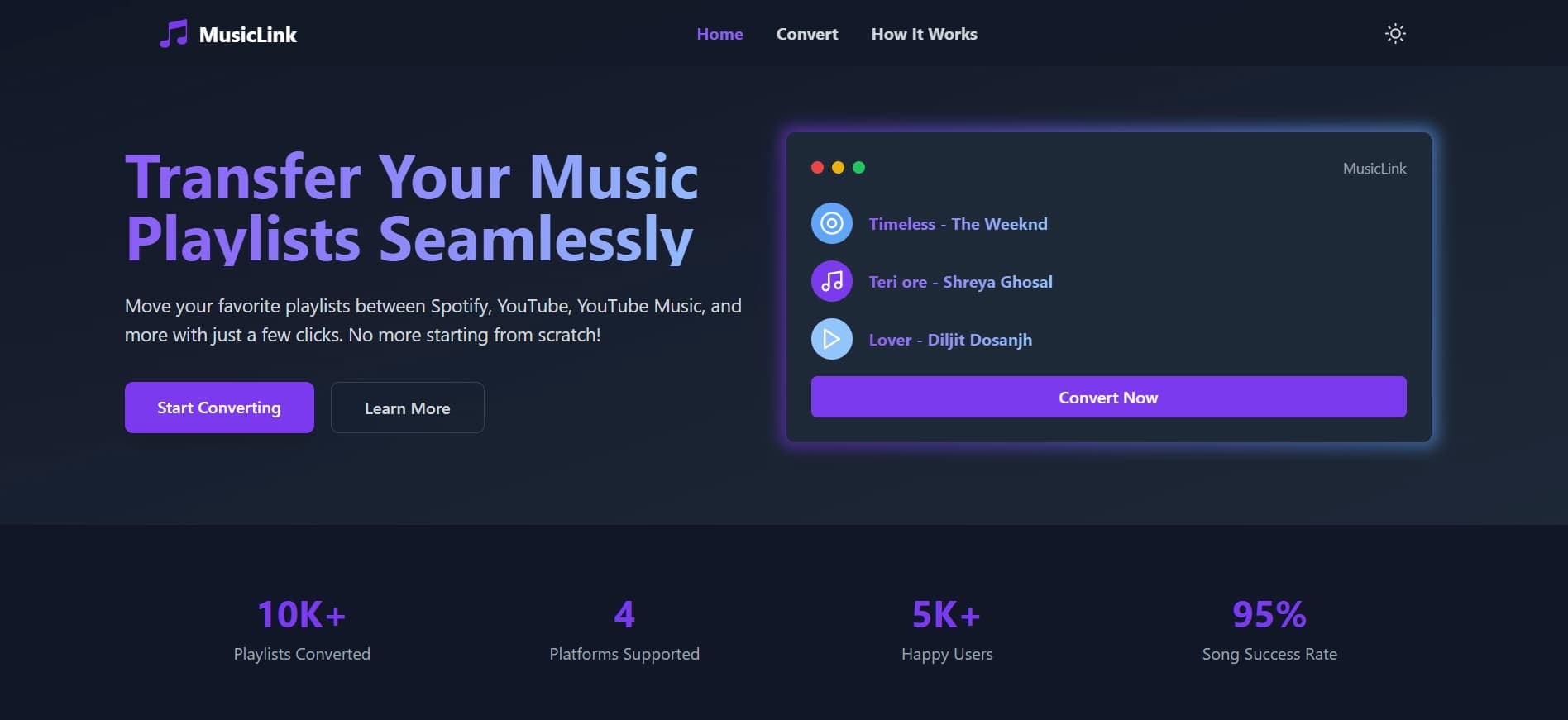 MusicLink — Homepage